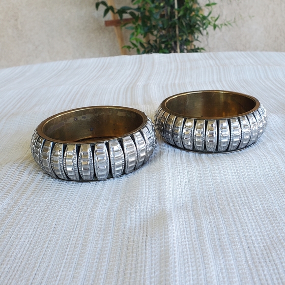 Pair of Metal Candle Holders